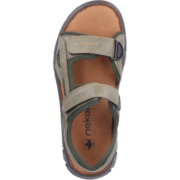 Чоловічі сандалі Rieker 22761 класичні, зелені, розмір 43 EU