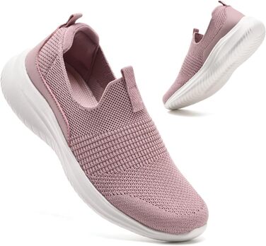 Жіночі кросівки для ходьби та тенісу TIOSEBON, дихаючі, легкі, slip-on, Mauve (42 EU)