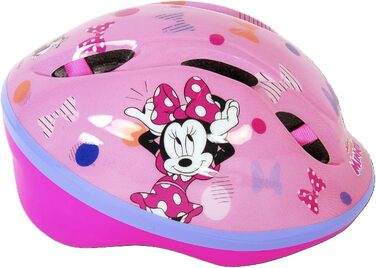 Дитячий велосипед 12 дюймів Disney Minnie Mouse з кошиком, тримачем для ляльки, гальмом, захисним щитком і шоломом, рожевий, для дівчаток