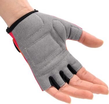 Дитячі велосипедні рукавички Meteor Unisex для дітей, Gel BMX, червоний квітка, розмір S (6.5-7cm)