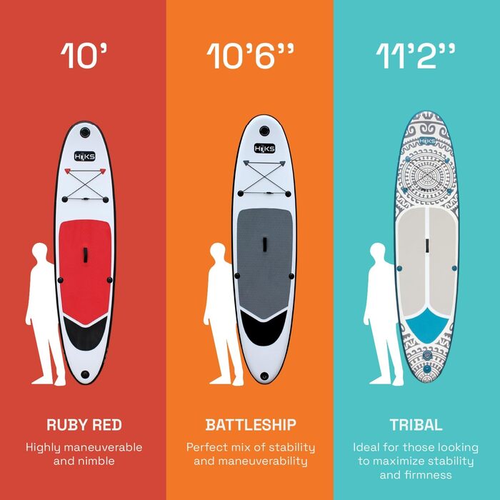 Надувна SUP-дошка HIKS 10.6ft (3,2 м) сірого кольору з веслом, насосом, рюкзаком і страховкою, універсальна для всіх рівнів, ідеально для початківців
