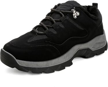 Черевики для ходьби чоловічі зимові утеплені, трекінгові черевики, зимові черевики, неслизькі, легкі, черевики для хайкінгу, зручні зимові черевики, гірські черевики, водонепроникні черевики для хайкінгу, outdoor черевики, чорні, 40 EU