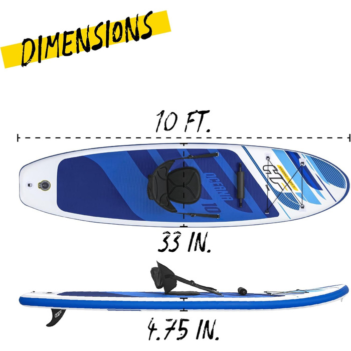 Надувна SUP-дошка Hydro-Force з комплектом для каяка, повний набір, різні стилі