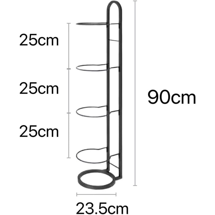 Металевий стійкий органайзер для м'ячів на 4 яруси - футбольні, баскетбольні, волейбольні