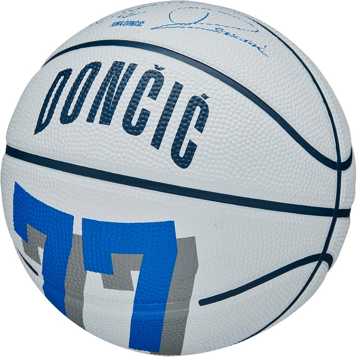 Баскетбольний м'яч Wilson NBA Player Icon Luka Doncic, розмір 7 (74,9 см) та міні розмір 3 для вулиці