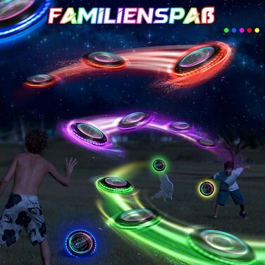 Світлодіодний фрізбі IEEILULU: LED-диск для активного відпочинку (червоний) - для дітей та дорослих, для пляжу, газону, вулиці