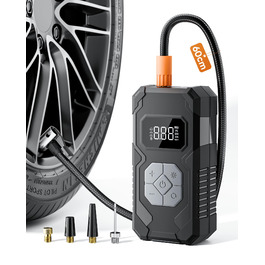 Електричний компресор для шин 150 PSI: насос для авто, велосипеда, мотоцикла, м'ячів (сірий)