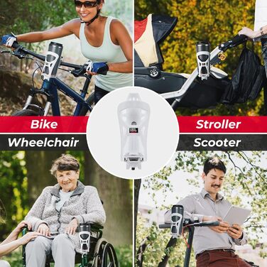 Тримач для пляшки KEMIMOTO: універсальний, для велосипеда, ролера, мотоцикла, дитячої коляски, MTB (800 мл)