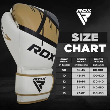 Боксерські рукавички RDX Maya шкіра 12oz, золоті, для боксу, муай-тай, кікбоксингу, тренувань, спарингів