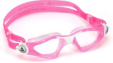 Дитячі окуляри для плавання Aquasphere Kayenne JR з UV-захистом, силіконовою ущільнювачкою, антифогом і антипротіканням, для хлопчиків і дівчаток від 6 років, універсальний розмір, рожево-білі