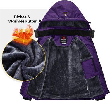 Жіноча куртка: флісова, зимова, водонепроникна, дихаюча, тепла, вітрозахисна, софтшел з капюшоном (XXL, фіолетовий)