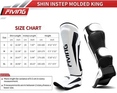Штанги для кісточок FIVING, захисні наколінники для кісточок, регульовані наколінники для кісточок для кікбоксингу та спарингу, довговічні, професійне обладнання MMA (Білий, Середній)