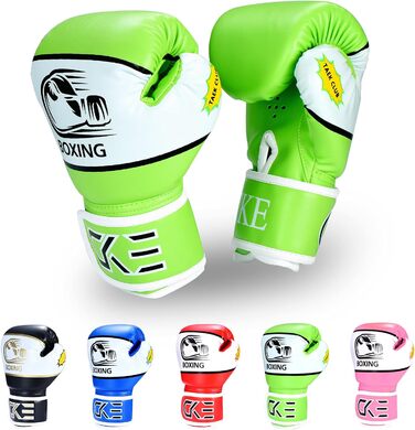 Боксерські рукавички для дітей CKE, 5-12 років, для тренувань, бокс, кікбоксинг, муай-тай, зелені