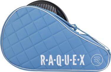 Елітна сумка для падельної ракетки Raquex, синя або чорна, з прошитої екошкіри для одного падельного ракету, захисна, чоловіча та жіноча, розкішний подарунок для паделю