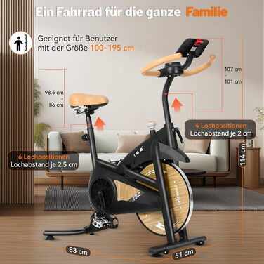 ISE Hometrainer: велотренажер з регульованим магнітним опором, LED-монітором та тримачем для планшета. Макс. вантажність: 130 кг