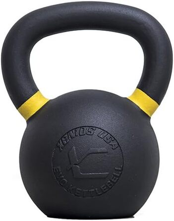 Kettlebell Xenios USA 16 кг, чавунний, чорний, з посиленим покриттям