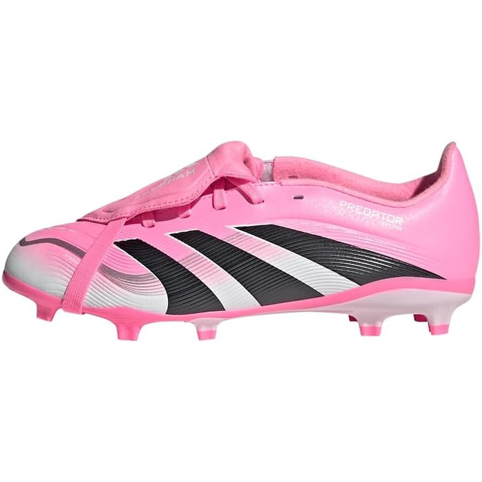 Дитячі футбольні бутси adidas Predator League з відкидною конструкцією язичка для твердого/багатоповерххового покриття, розмір EU 30, кольори: Рожевий Beam, Чорний Core, Білий Cloud