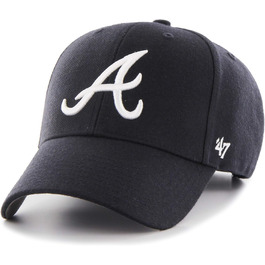 Кепка 47 MVP Atlanta Braves чоловіча, синій колір, універсальний розмір, темно-синій
