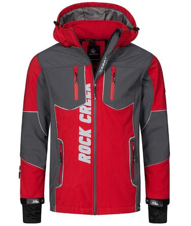 Чоловіча куртка Rock Creek Softshell для активного відпочинку та аутдору, модель H-237, червона, розмір L