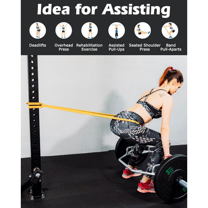 Еластичні гумки для фітнесу Zacro: комплект для йоги, пілатесу, силових тренувань та фізіотерапії (6 шт.)