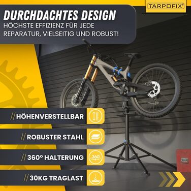 Підставка для збирання велосипедів Tarpofix® до 30 кг | Професійна підставка для ремонту велосипедів та електровелосипедів | Міцна підставка для велосипедів E-Bike | Підставка для ремонту велосипедів, блакитна