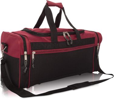 Спортивна сумка DALIX 48,3 см, класична, для подорожей, чорна, червона, рожева, фіолетова, темно-синя, сіра, блакитна, бордова, розмір L