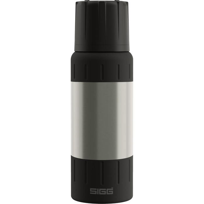 Термос SIGG Alpine Star 0.5 л, нержавіюча сталь, ізольована пляшка для напоїв, з чашкою, для кемпінгу та подорожей, зберігає тепло до 15 годин, холод до 56 годин, BPA-free, сірий