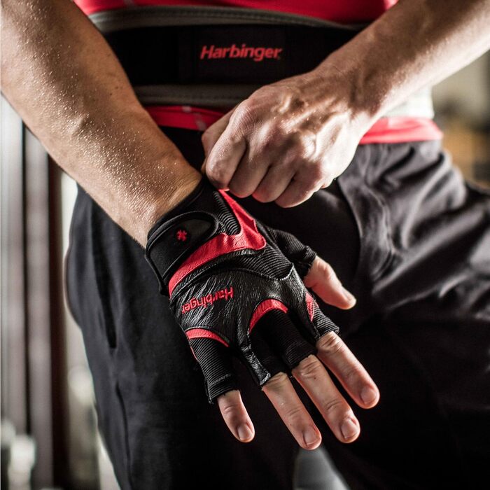 Рукавички для фітнесу Harbinger FlexFit для чоловіків, рукавички для важкої атлетики, можна прати в машині