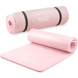 Фітнес-мат 4FIZJO 180x60 см, рожевий, 1.5 см, NBR піна, антиковзкий, для йоги, пілатесу, спорту та гімнастики, з ременем для транспортування