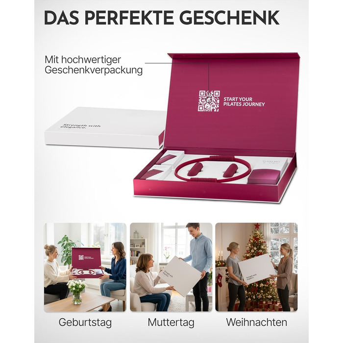 Набір для пілатесу Neolymp для дому: м'яч, кільце, гантелі, стрічки, E-book - повний комплект аксесуарів для пілатесу