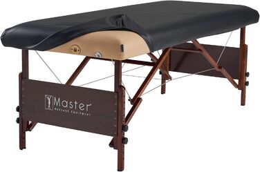 Захисний водонепроникний чохол для масажного столу Master Massage з PU шкіри, чорний, стійкий до олії