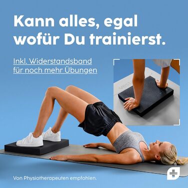 Килимок для балансу Vesta+ Balance Pad XXL з додатком, чорний - для фізіотерапії та фітнесу