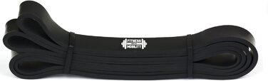 Професійна фітнес резистанс-стрічка CKB LTD, латексна, 35-70lb, 2.1 см, чорна, для тренувань, бодібілдингу, йоги, кросфіту, каллістеніки, підтягувань, для жінок і чоловіків