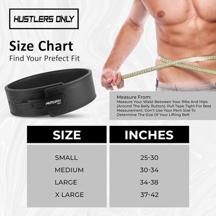 Понти лише для сильних: Пояс для важкої атлетики Hustlers Only з пряжковою застібкою, шкіряний, для пауерліфтингу, бодібілдингу, кросфіту, 10 мм, для чоловіків та жінок, чорний