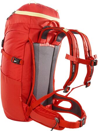 Рюкзак для походів Tatonka Hike Pack 32 л з вентиляцією спини та дощовиком, легкий туристичний рюкзак червоний помаранчевий
