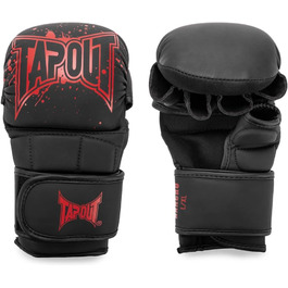 Tapout Унісекс рукавички для MMA спарингу, чорні/червоні, S/M