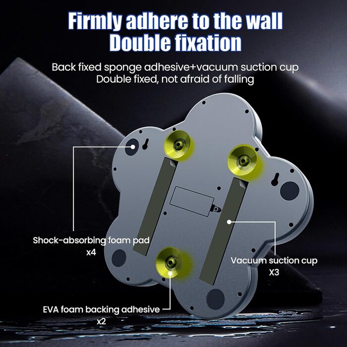 Дитяча боксерська машина з підсвіткою LED, музикою та Bluetooth, 3 режими швидкості, автоматичний лічильник, чорний