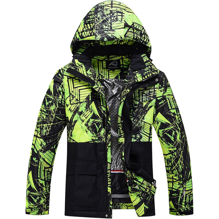 WOWULOVELY Зимовий комбінезон для чоловіків, водонепроникний, вітронепроникний, комплект куртки та штанів, ізольований, для сноуборду та катання на лижах, колір зелений (XL, #D Чорний)