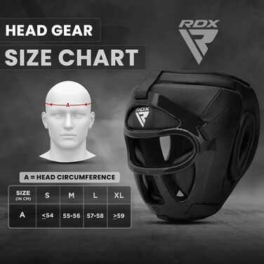 Шолом RDX для MMA, кікбоксингу, спарингів, боксу, захисний, XL, чорний