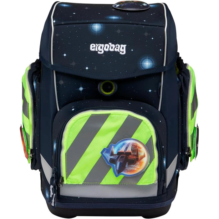 Набір безпеки ergobag pack із світловідбиваючими смужками, 3 предмети, універсальний розмір, зелений, для рюкзаків pack, cubo, cubo light після липня 2019