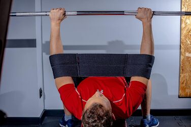 Еластичний слінгшот MuscleForge для жиму лежачи, пауерліфтингу та бодібілдингу, підтримка ліктя, помаранчевий, 100-140 кг