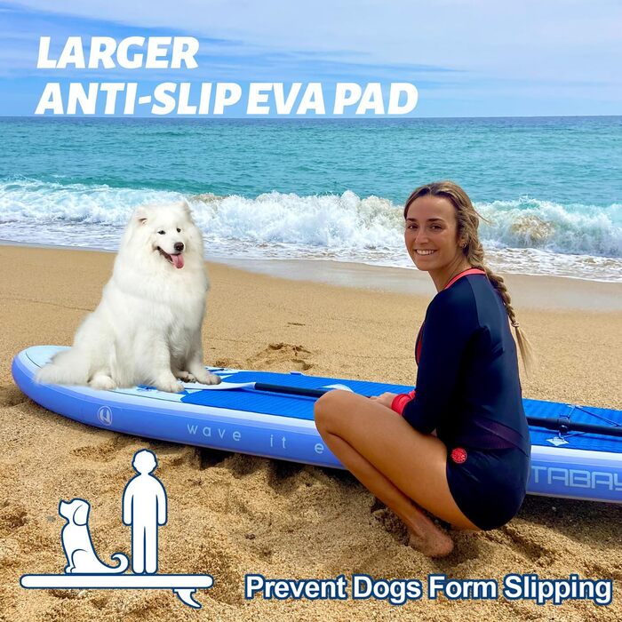 SUP Board EISBÄR надувний, 320x81 см, до 150 кг, комплект аксесуарів для початківців