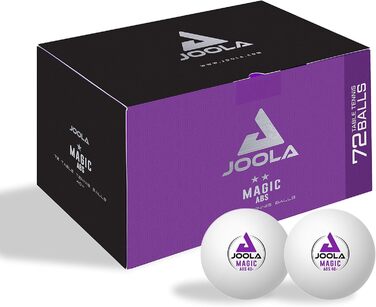 Тенісні м'ячі Joola Magic ABS 40+ для дорослих, універсальні, білі