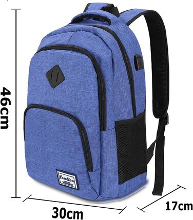 Рюкзак для ноутбука YAMTION 35L з USB, водонепроникний, для чоловіків і жінок, шкільний