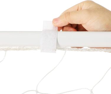 Ворота для футболу SONGMICS з сіткою, швидкий монтаж, для саду, двору, парку, пляжу, сталеві труби, сітка PE (76 x 215 x 150 см, Білий)