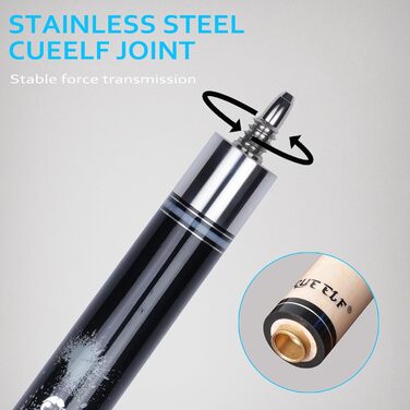 Більярдний кий CUEELF Scorpion з канадського акації, 147.3 см, професійний, 553-595 г