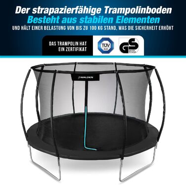 Батут для дітей Outdoor 8FT (244 см) з захисним оградою та м'якими ніжками. Максимальне навантаження 100 кг.