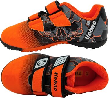 Дитячі футбольні бутси для гри на твердих поверхнях, розмір 25-37, помаранчеві