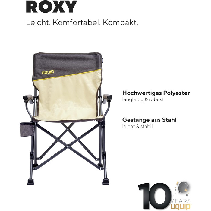 Кемпінговий стілець Uquip Roxy Petrol I Складаний стілець для відпочинку на природі, риболовлі, кемпінгу та фестивалів