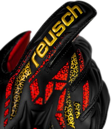 Воротарські рукавички Reusch Attrakt Solid Junior - дитячі, для футболу, чорно-золоті, розмір 7